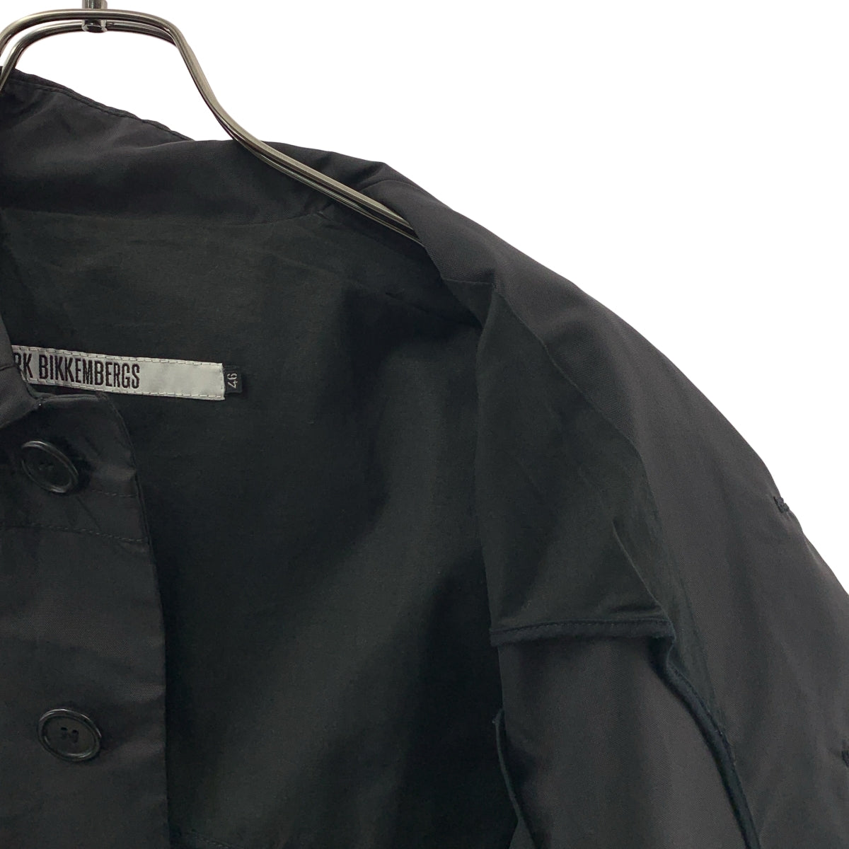 DIRK BIKKEMBERGS / 다크 비켄버그 | 나일론 가죽 숄더 하프 코트 | 46 | 남성