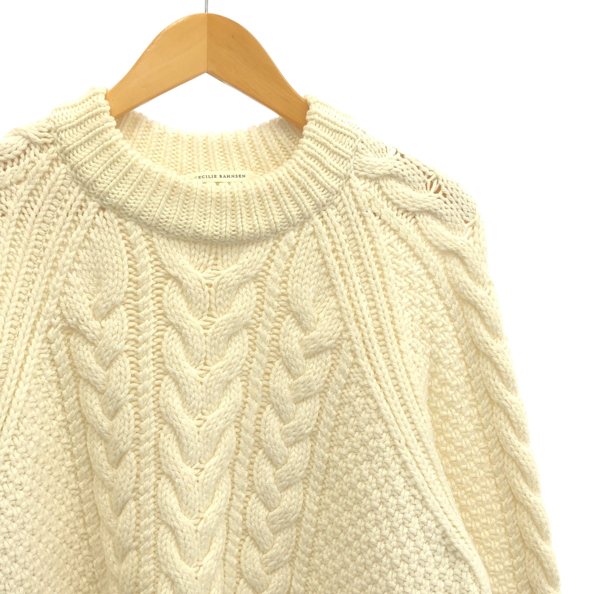 Cecilie Bahnsen / セシリーバンセン | IVY JUMPER ウール ケーブルニット | XS/S | アイボリー | レディース