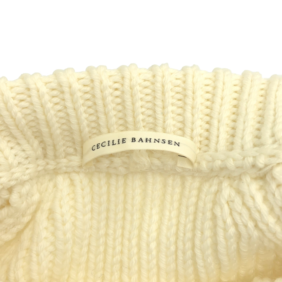 Cecilie Bahnsen / セシリーバンセン | IVY JUMPER ウール ケーブルニット | XS/S | アイボリー | レディース