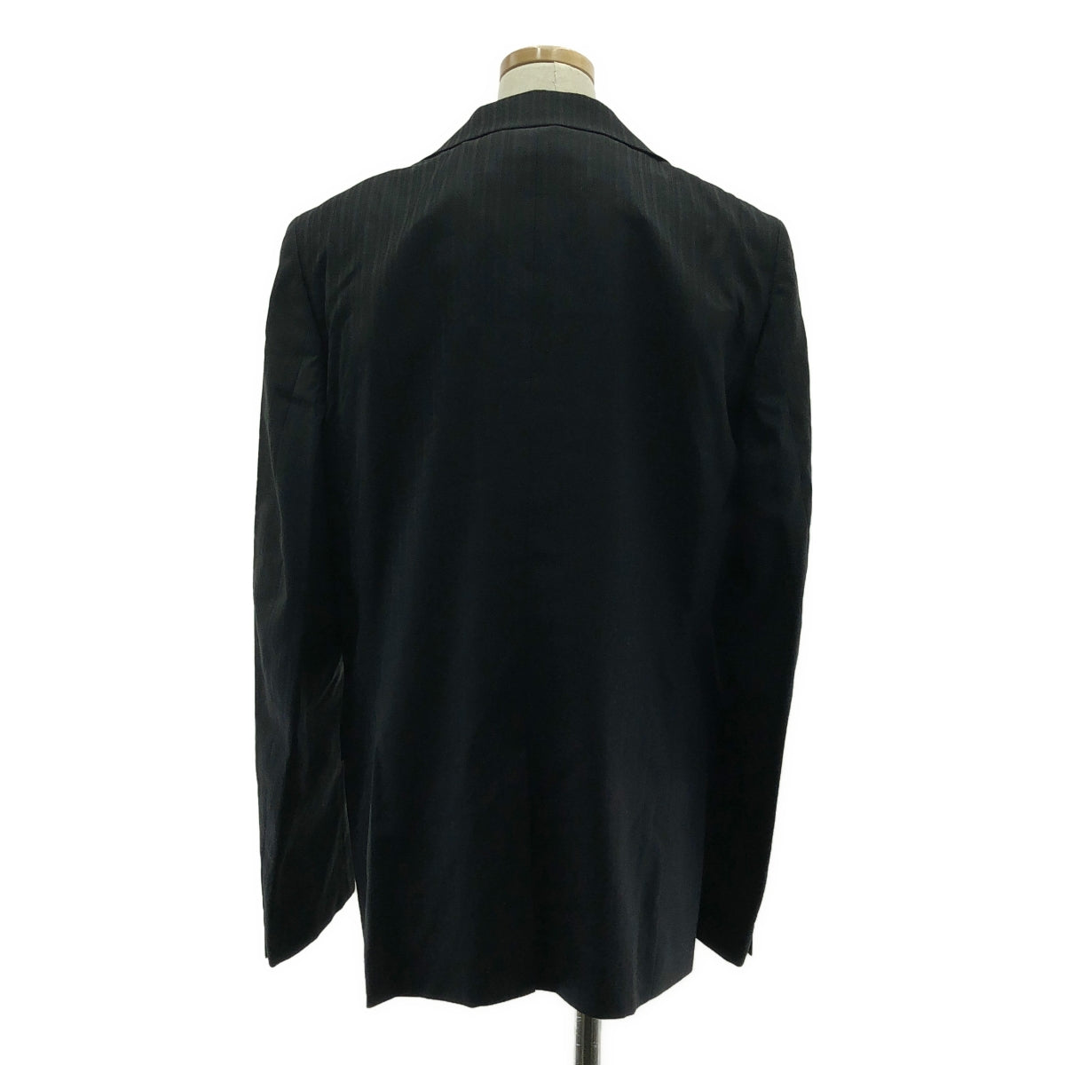 【美品】  COMME des GARCONS HOMME PLUS / コムデギャルソンオムプリュス | 2024SS | ウール ジャガード シングルブレスト ジャケット / 着脱可付け襟 | M | ブラック | メンズ
