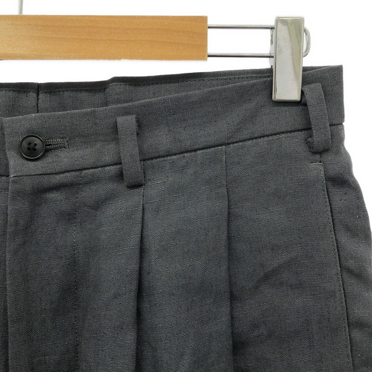 HEUGN / ユーゲン | リネン 2タック スラックスパンツ | 1 | グレー