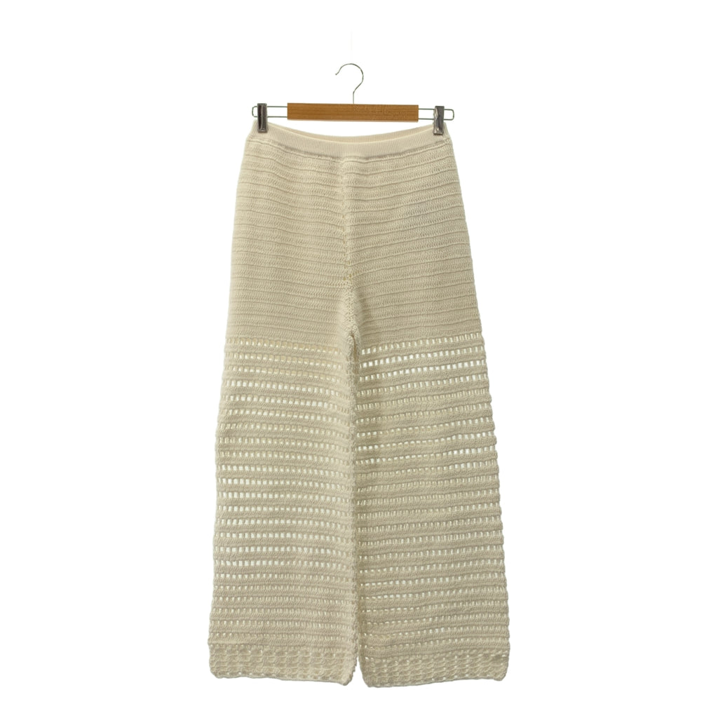 GALLARDAGALANTE / 갈랴다가란테 | 코튼 크로쉐 니트 니트 웨스트 고무 이지 팬츠 / 안감 |