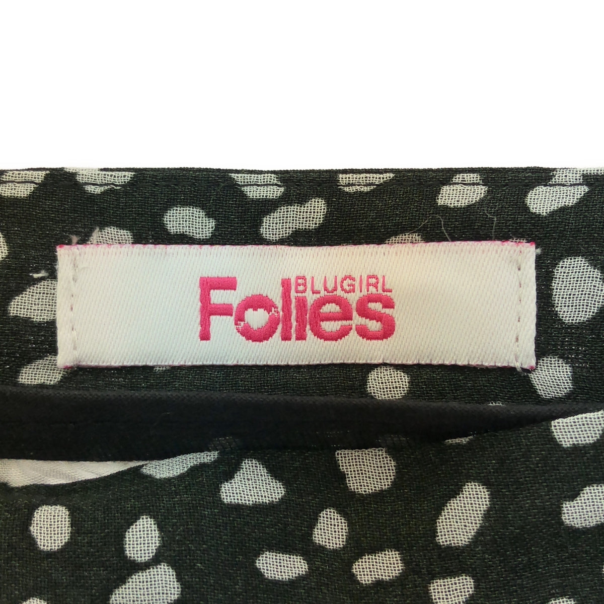 BLUGIRL Folies | 全身印花側邊拉鍊透視半身裙 / 有襯裡 | 40 | 黑/白 | 女款