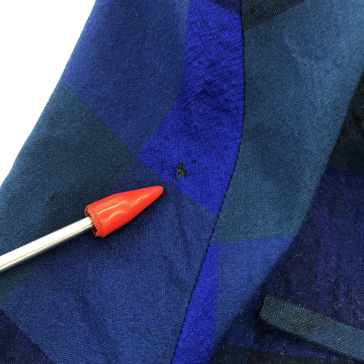 [狀況良好] mina perhonen |加入塊格子襯衫 | 38 |海軍 |女性的