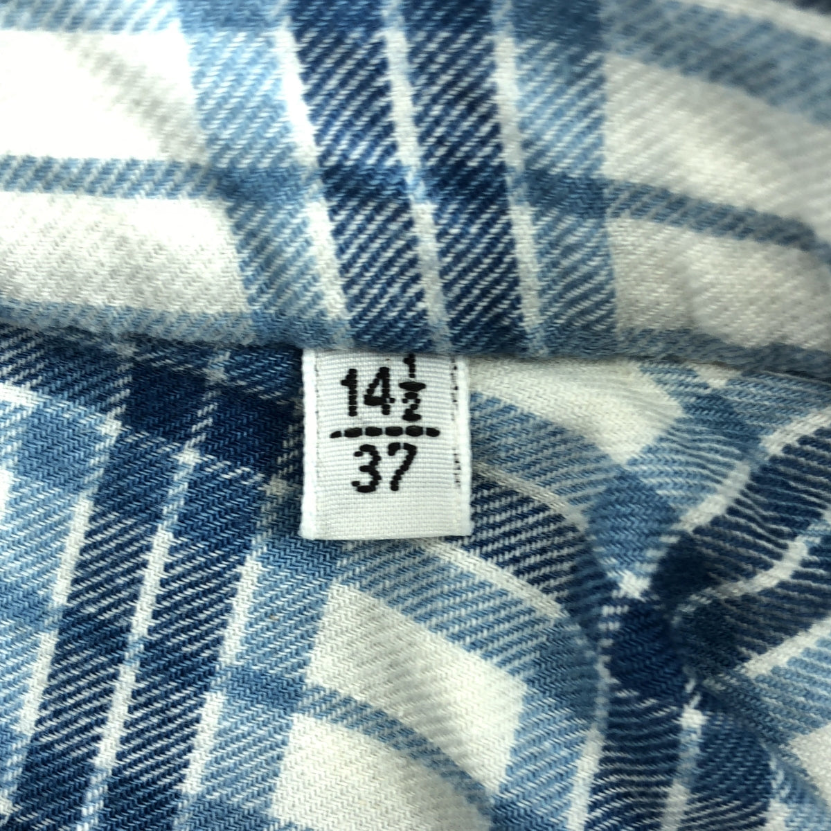 Salvatore Piccolo / サルバトーレピッコロ | ホリゾンタルカラー コットン チェック シャツ | 37 | ブルー / ホワイト | メンズ