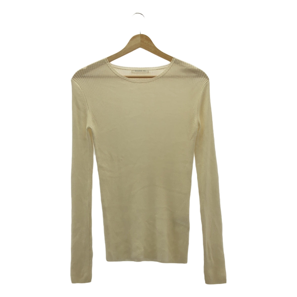 GALERIE VIE / 갤리비 | 프리미어 울 리브 크루 넥 풀오버 니트 | F | 여성