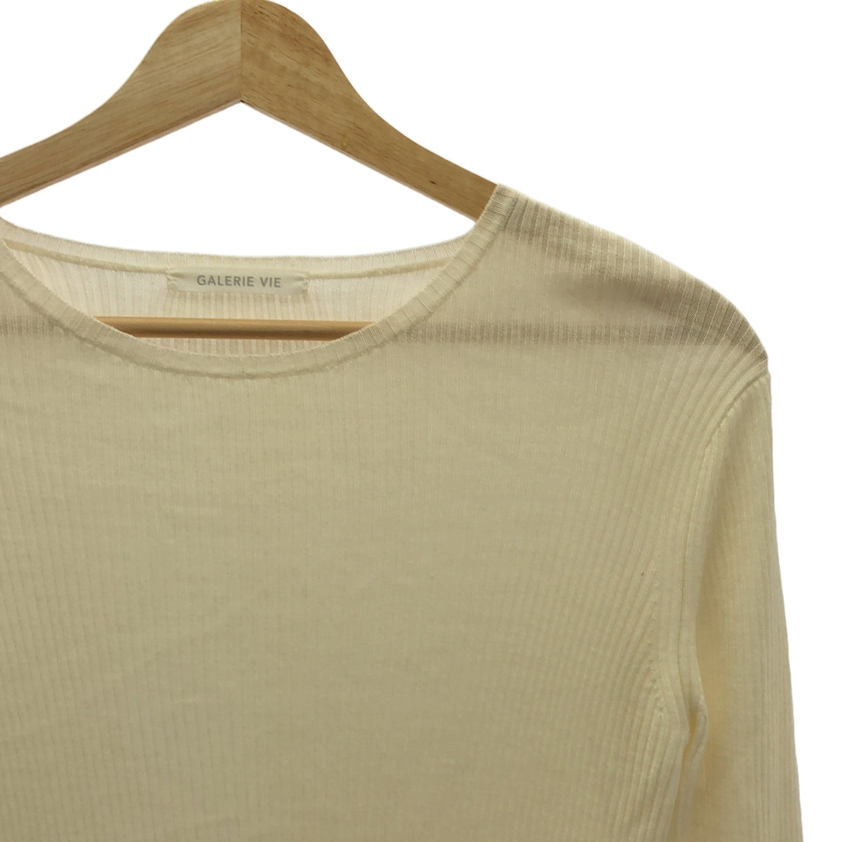 GALERIE VIE / 갤리비 | 프리미어 울 리브 크루 넥 풀오버 니트 | F | 여성