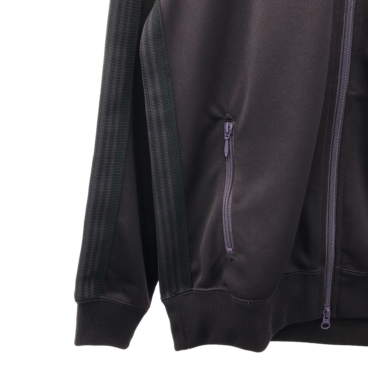 Needles | 2024AW | Track Jacket - Poly Smooth / Track Jersey Jacket | M | Black/Dark Purple | Men's