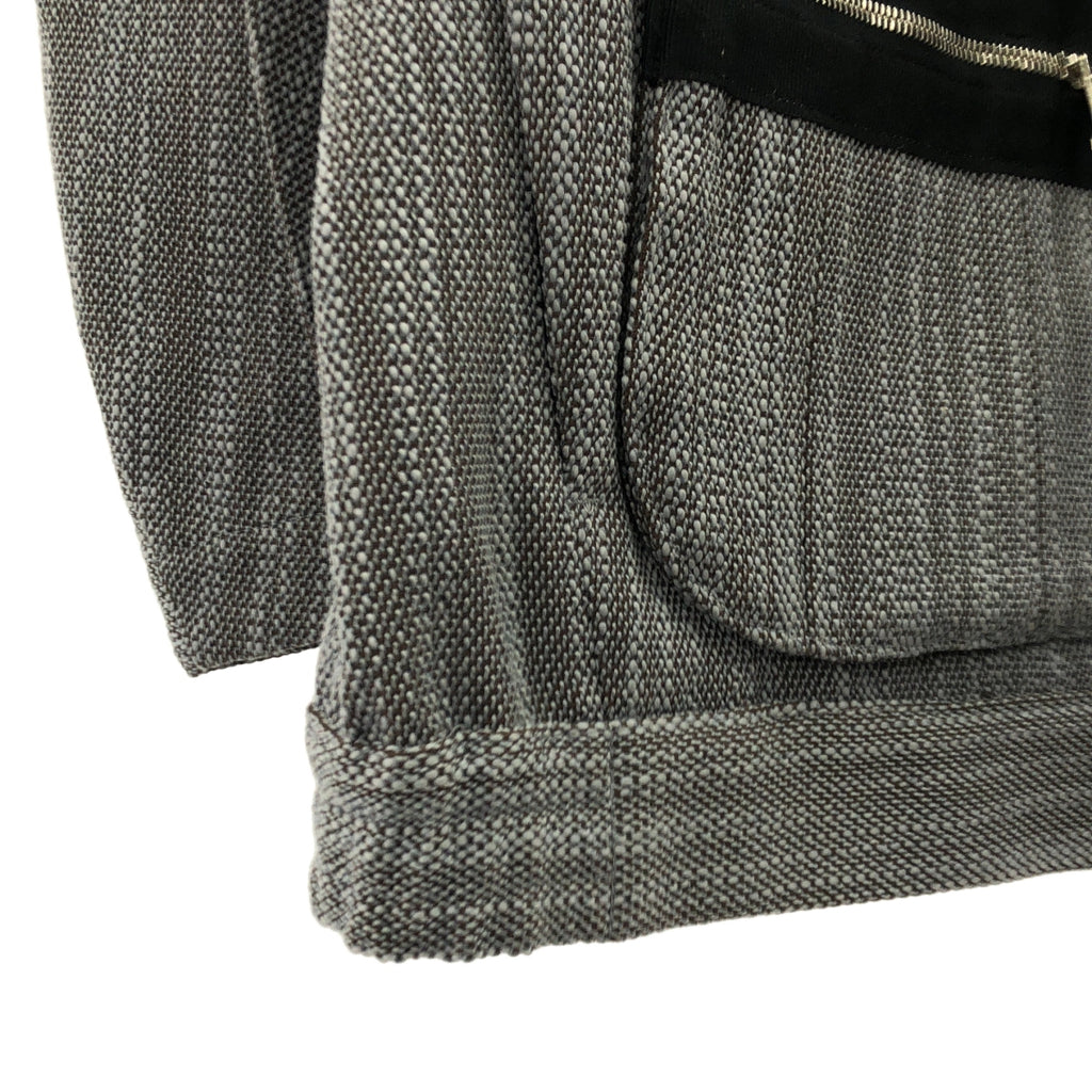 SHINYA KOZUKA / シンヤコヅカ | ウール ツイード ジップジャケット | グレー | メンズ