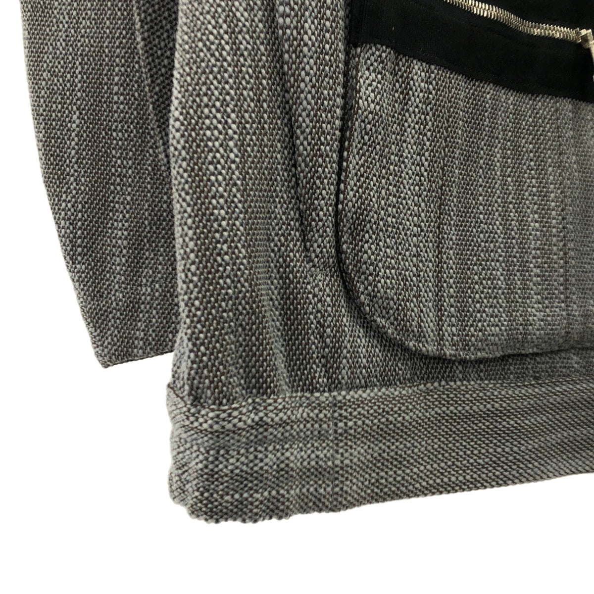 SHINYA KOZUKA / シンヤコヅカ | ウール ツイード ジップジャケット | グレー | メンズ