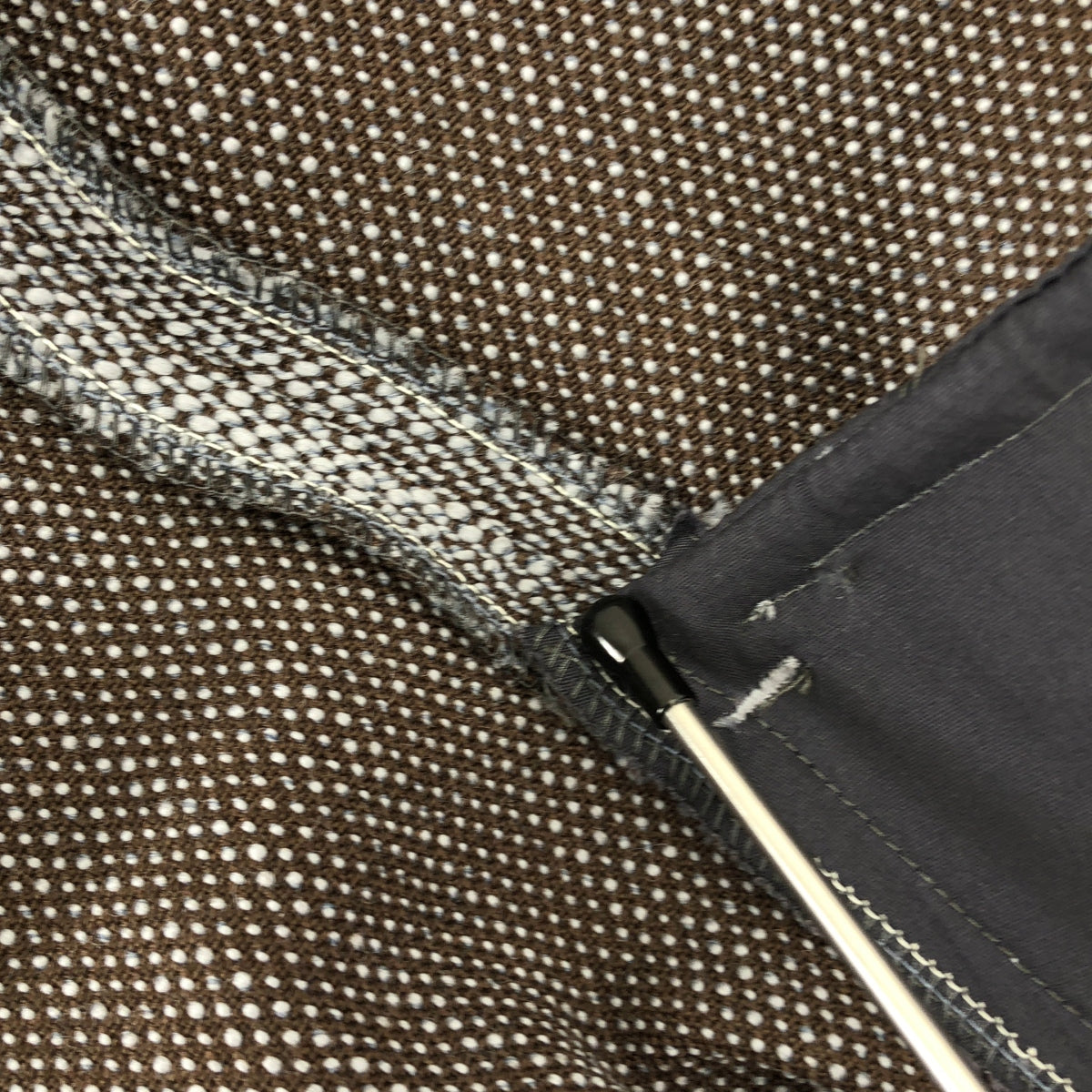 SHINYA KOZUKA / シンヤコヅカ | ウール ツイード ジップジャケット | グレー | メンズ