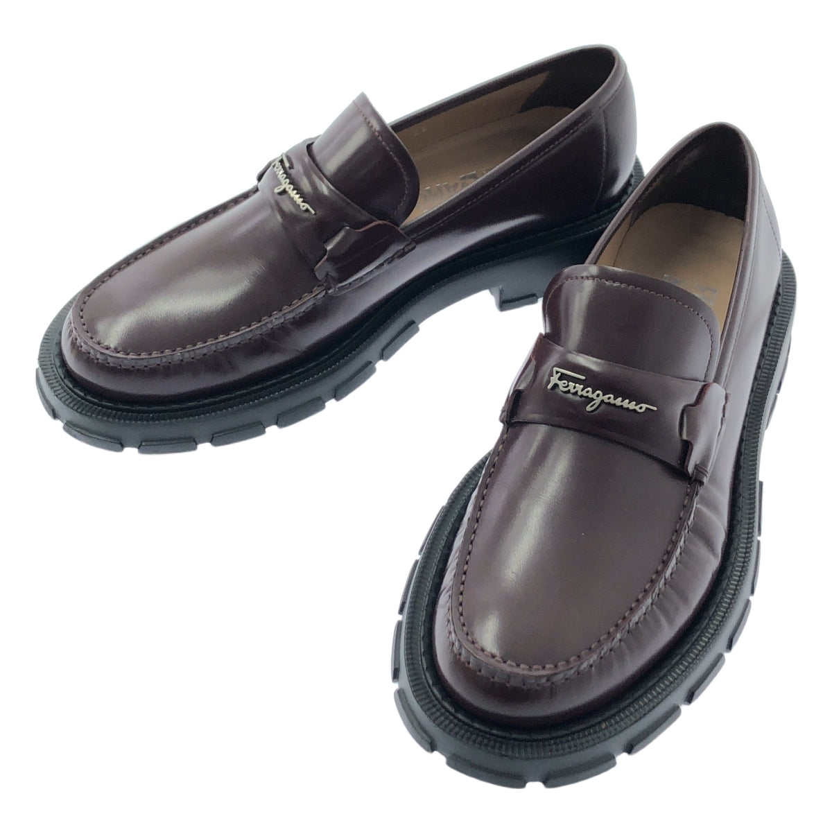 Salvatore Ferragamo | 標誌皮革硬幣樂福鞋 | 尺寸 8 | 深棕色 | 男款