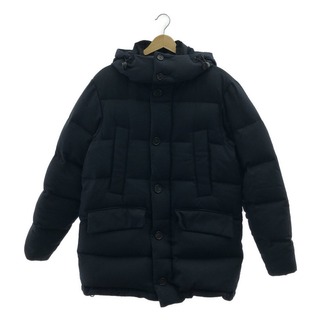 BURBERRY LONDON / バーバリーロンドン | フード付 ダウン ジャケット | 46 | ネイビー | メンズ