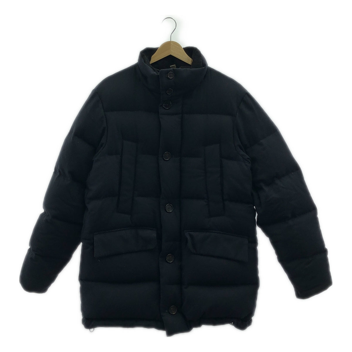 BURBERRY LONDON / バーバリーロンドン | フード付 ダウン ジャケット | 46 | ネイビー | メンズ