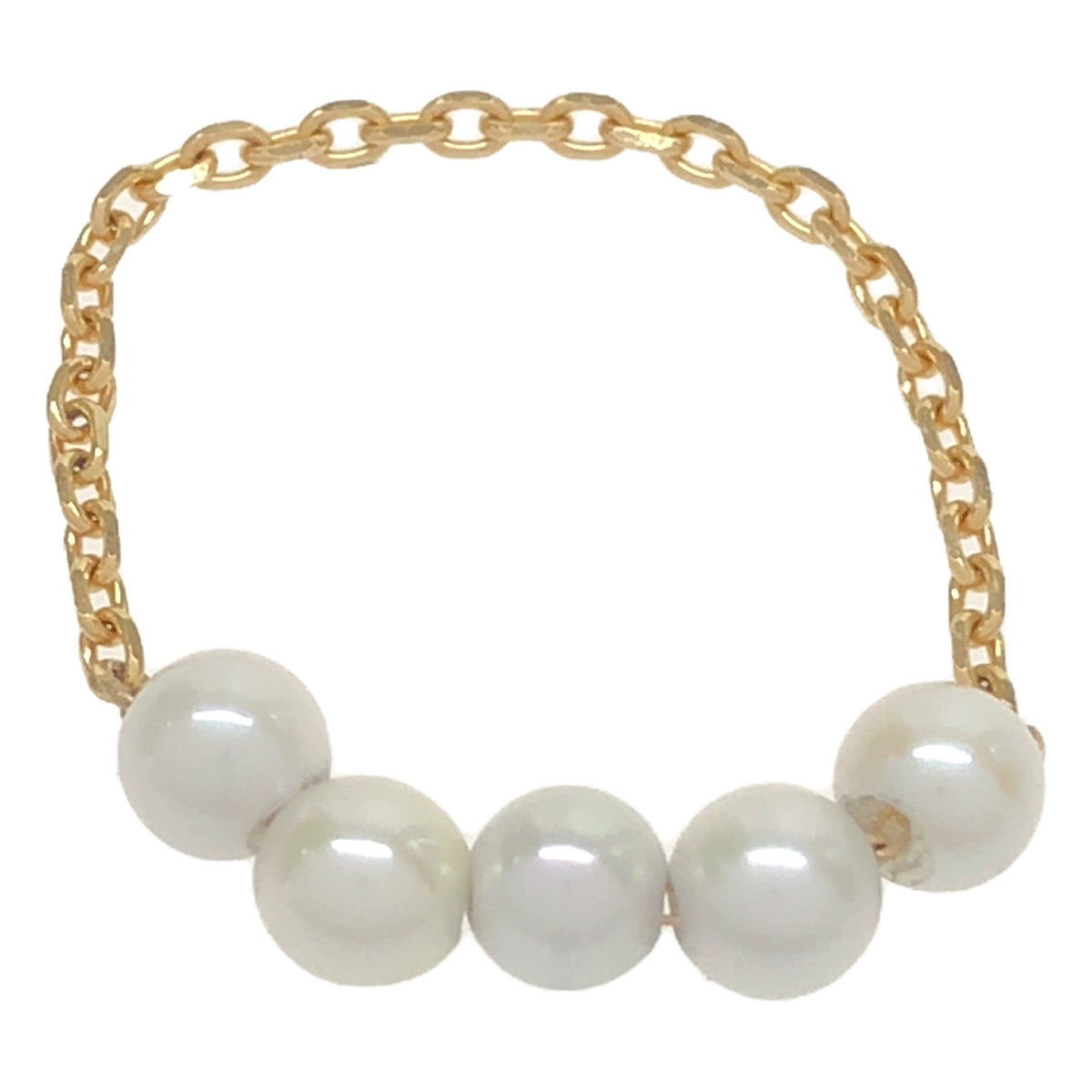 [美麗狀態] IENA | 2023秋冬 | 【GIGI】pour IENA 特別訂製鏈條珍珠戒指 |金色/珍珠 |女性的