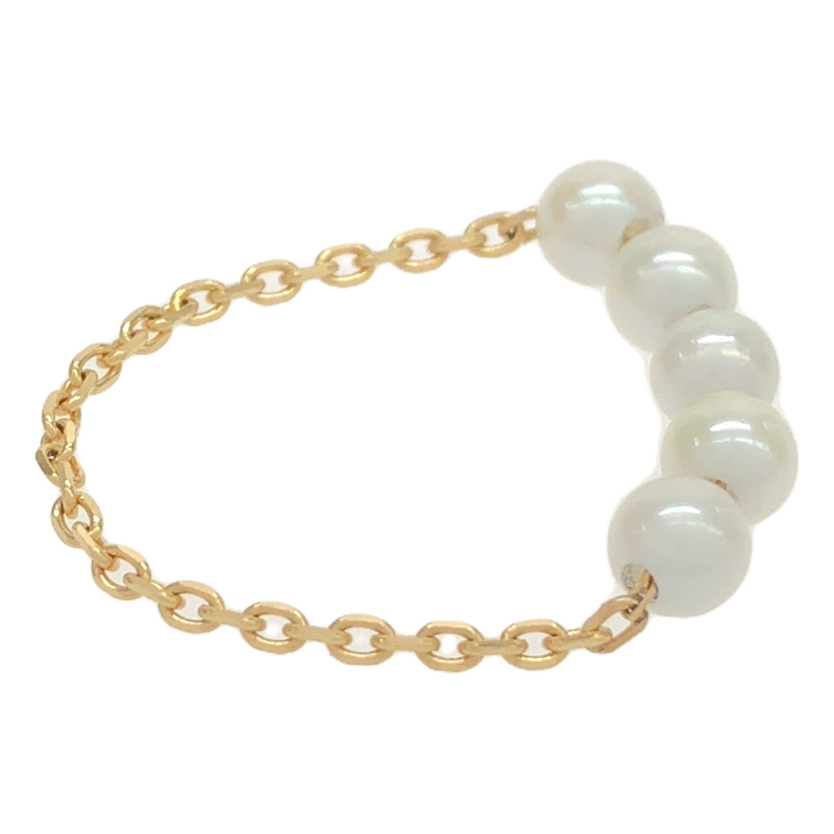 [美麗狀態] IENA | 2023秋冬 | 【GIGI】pour IENA 特別訂製鏈條珍珠戒指 |金色/珍珠 |女性的