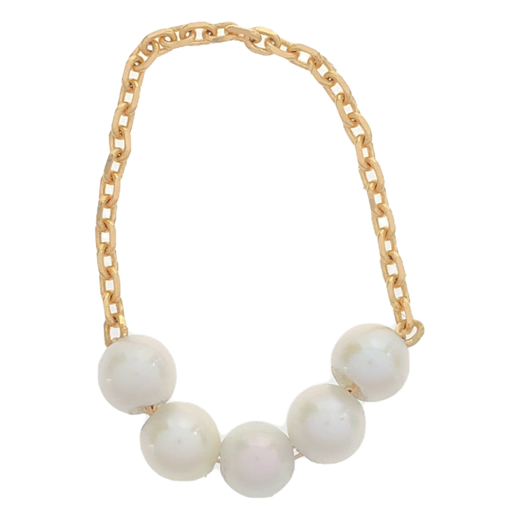 [美麗狀態] IENA | 2023秋冬 | 【GIGI】pour IENA 特別訂製鏈條珍珠戒指 |金色/珍珠 |女性的