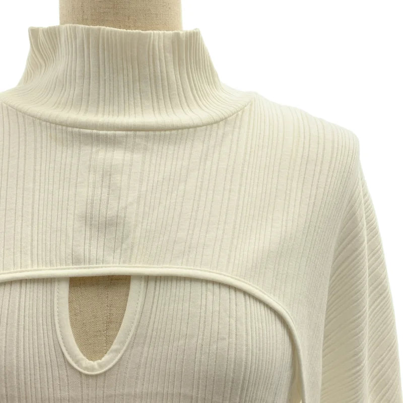 Mame Kurogouchi / マメクロゴウチ | Random Ribbed Organic Cotton 2 way Dress リブ ワンピース | 2 | レディース