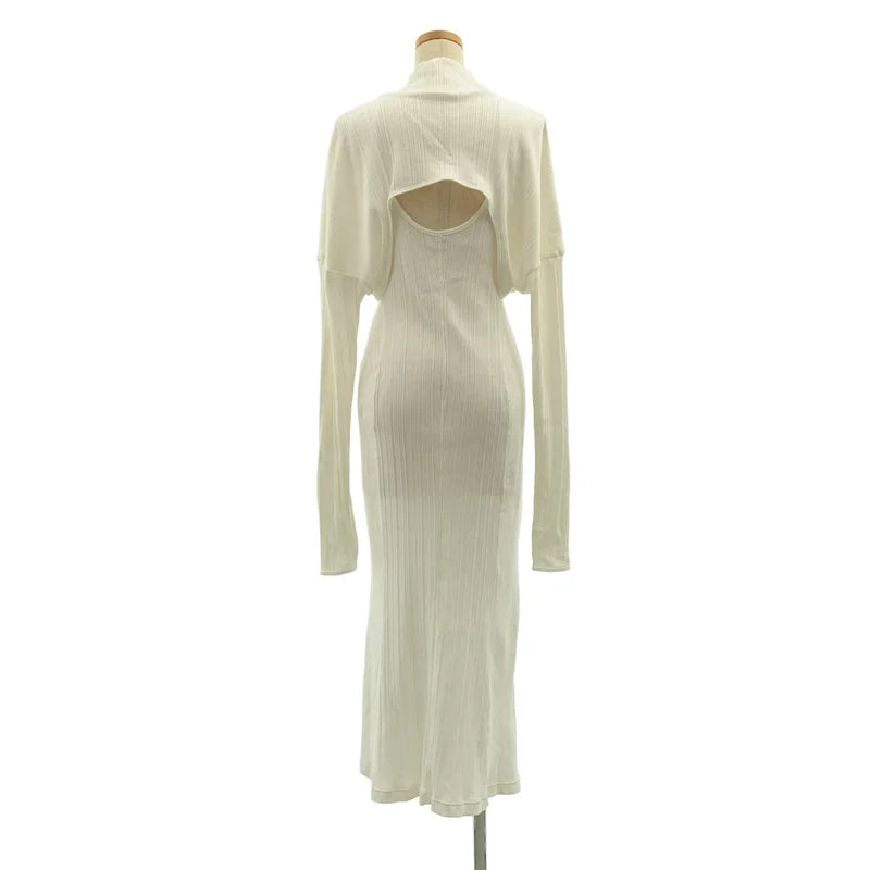 Mame Kurogouchi / マメクロゴウチ | Random Ribbed Organic Cotton 2 way Dress リブ ワンピース | 2 | レディース