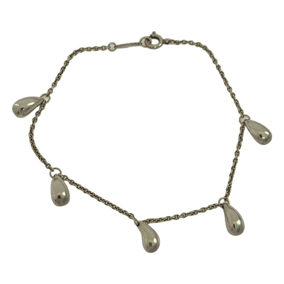 [狀況良好] Tiffany &amp; Co. / Elsa Peretti 925 銀淚滴形 5P 手鍊 | 銀 | 女士