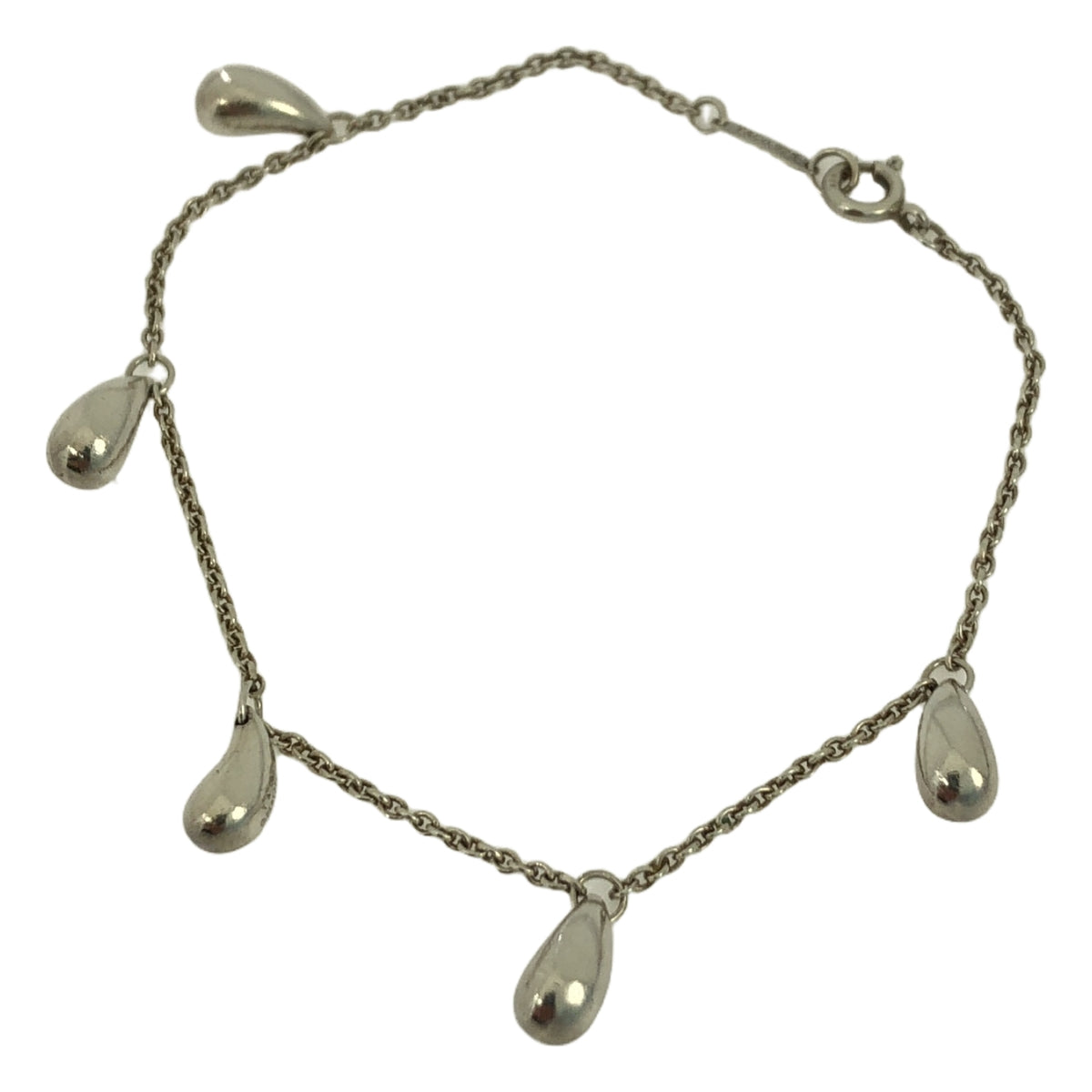 [狀況良好] Tiffany &amp; Co. / Elsa Peretti 925 銀淚滴形 5P 手鍊 | 銀 | 女士