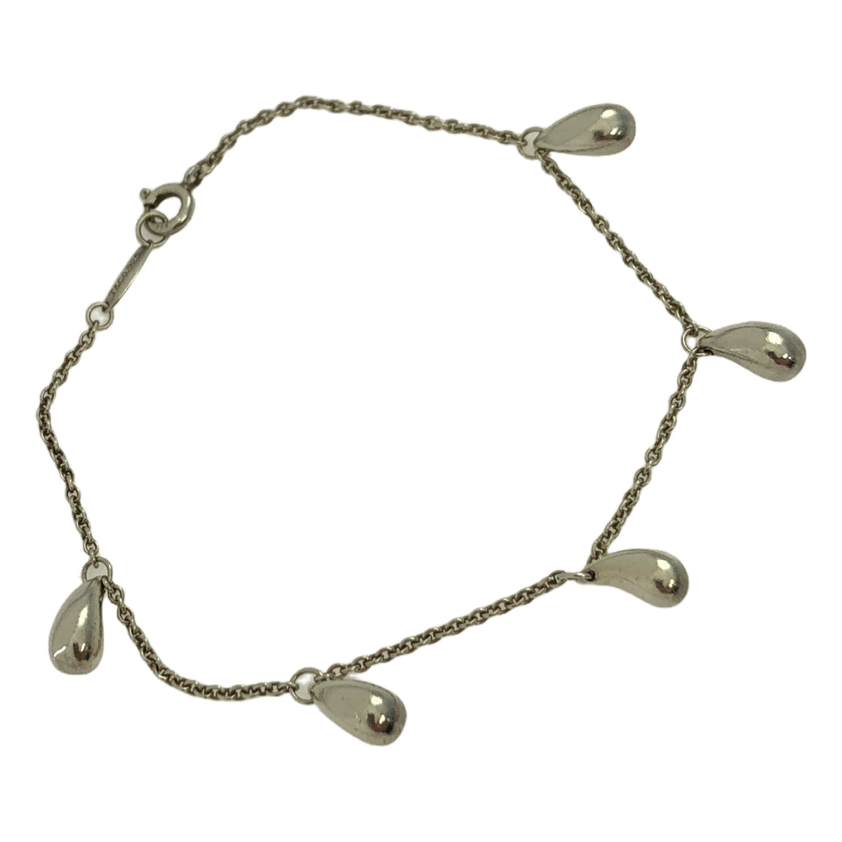 [狀況良好] Tiffany &amp; Co. / Elsa Peretti 925 銀淚滴形 5P 手鍊 | 銀 | 女士