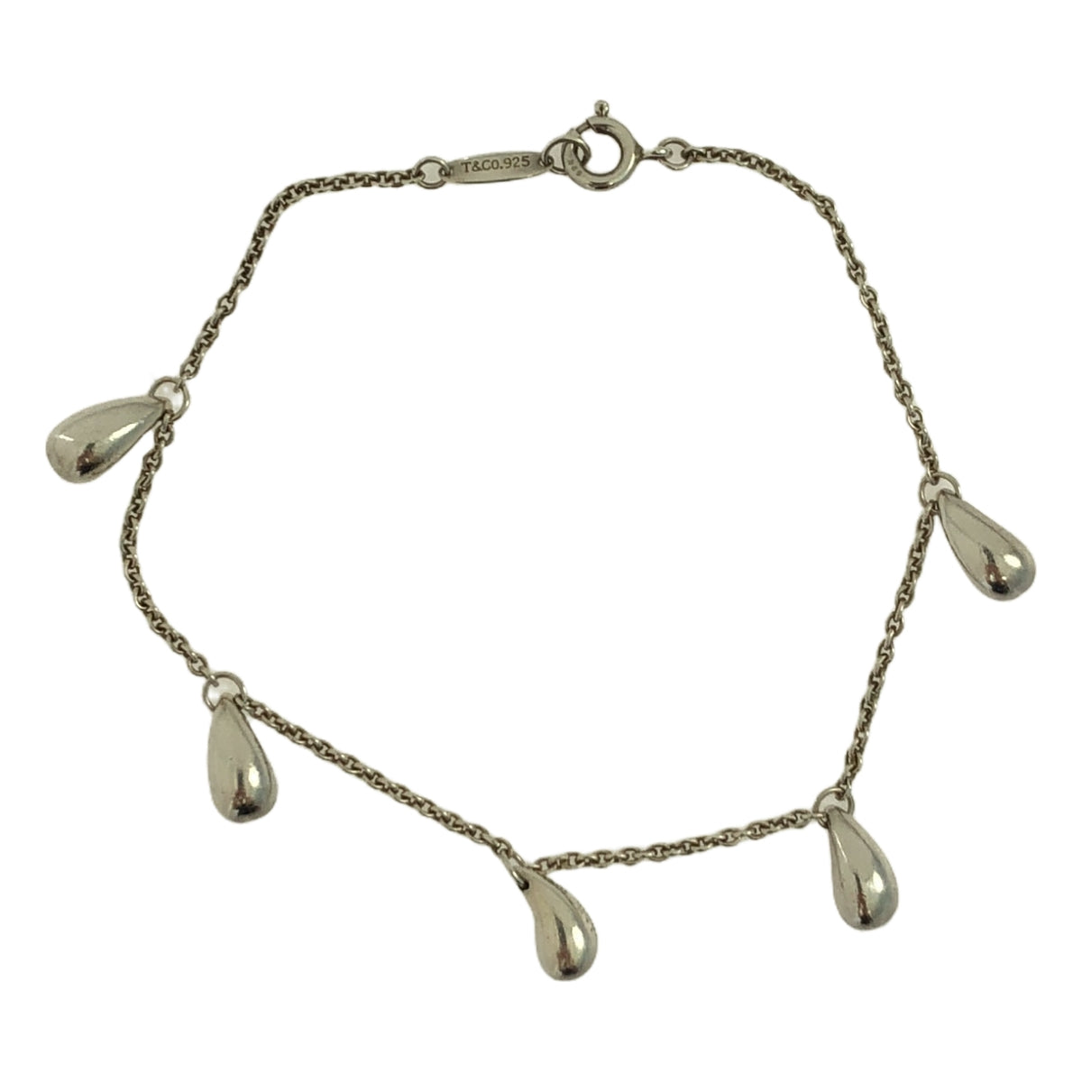 [狀況良好] Tiffany &amp; Co. / Elsa Peretti 925 銀淚滴形 5P 手鍊 | 銀 | 女士