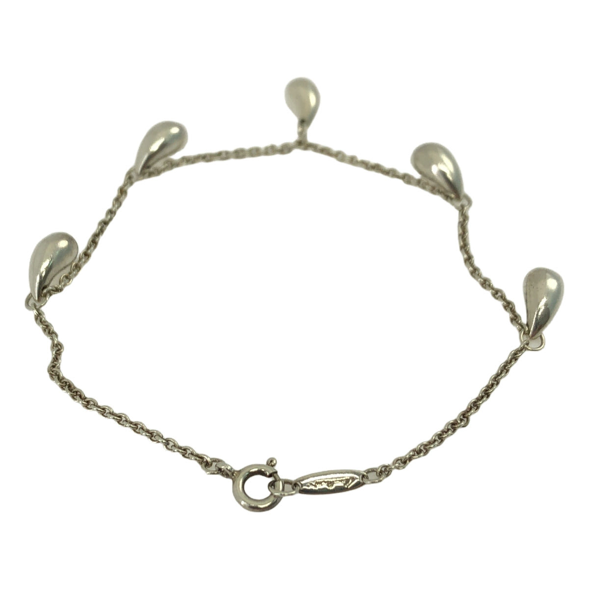 [狀況良好] Tiffany &amp; Co. / Elsa Peretti 925 銀淚滴形 5P 手鍊 | 銀 | 女士