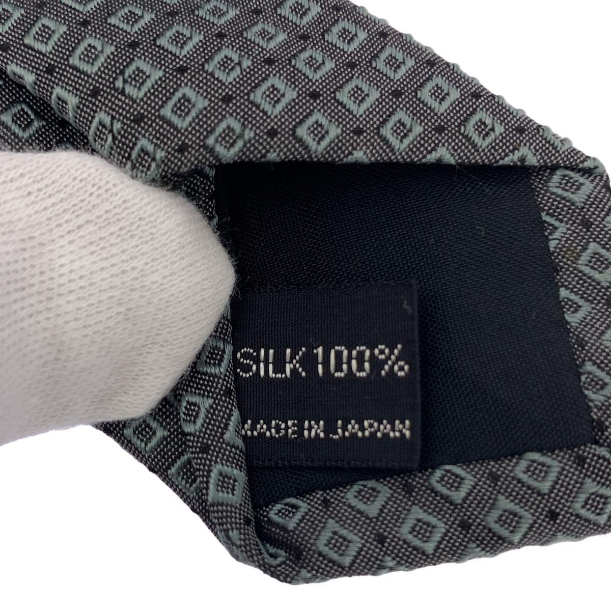Y's / Yohji Yamamoto | 小圖案真絲領帶 | 灰色