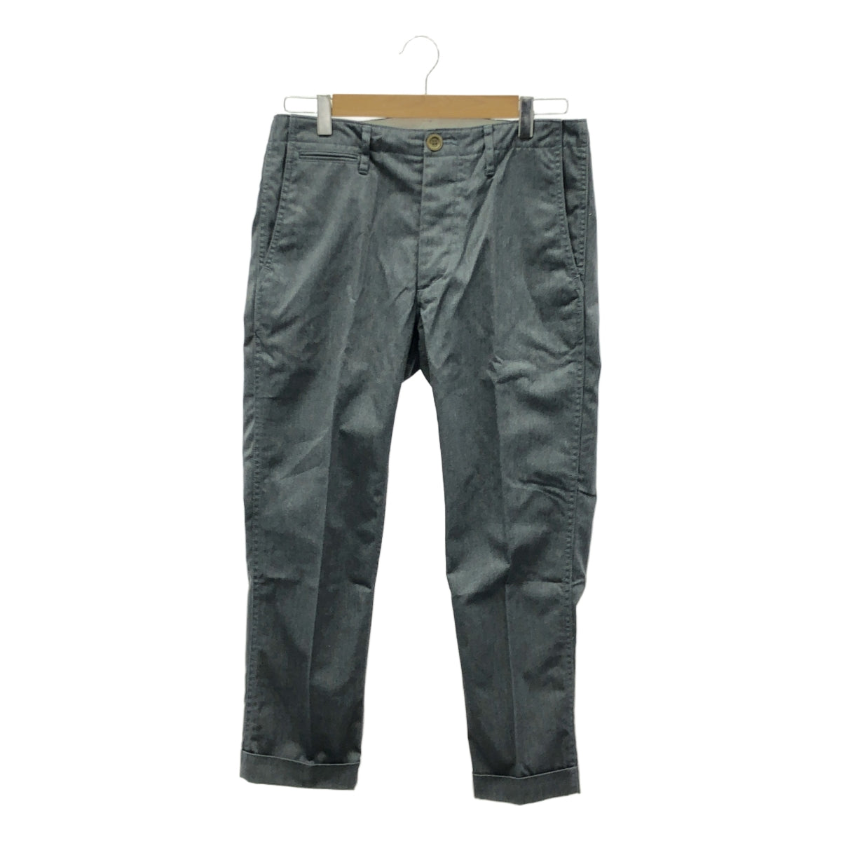 visvim |高水位奇諾 |後背束帶高水斜紋棉布褲 | S |灰色 |男士