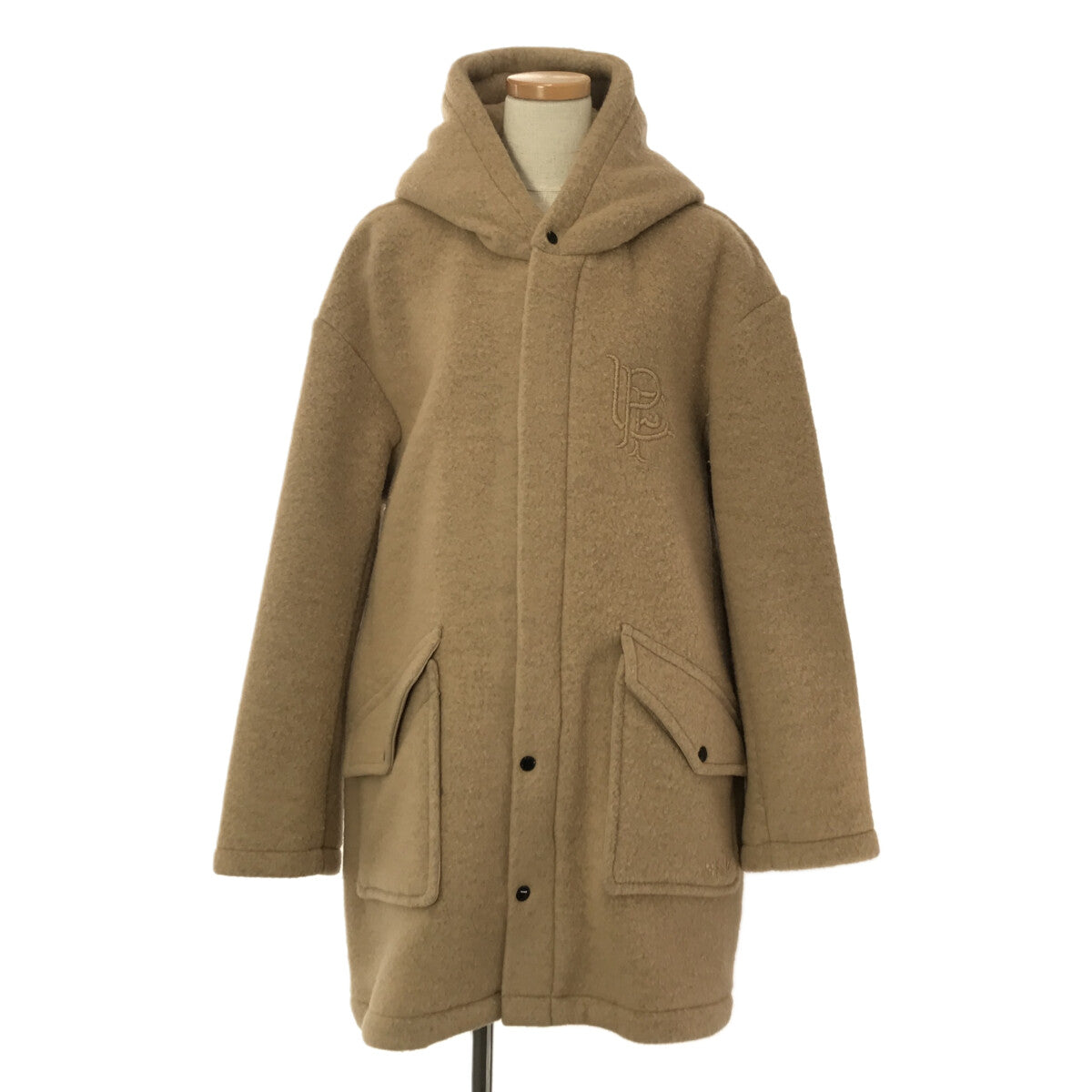 lucien pellat-finet / Lucien Pellat-Finet | Wool skull embroidered hooded coat | S | Beige | Men's