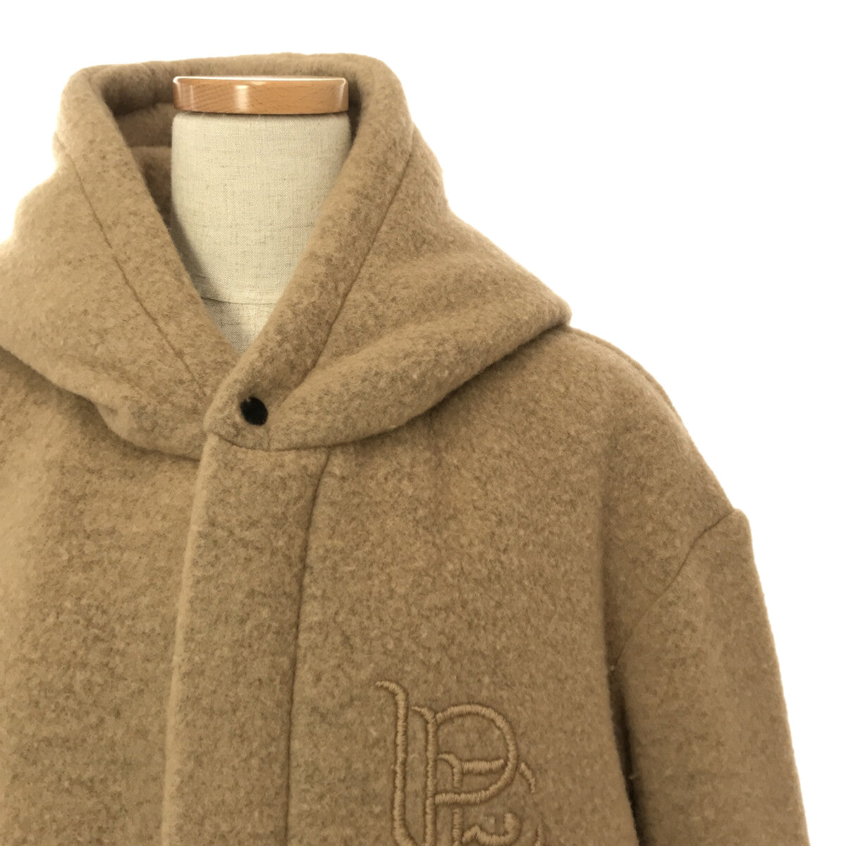 lucien pellat-finet / Lucien Pellat-Finet | Wool skull embroidered hooded coat | S | Beige | Men's