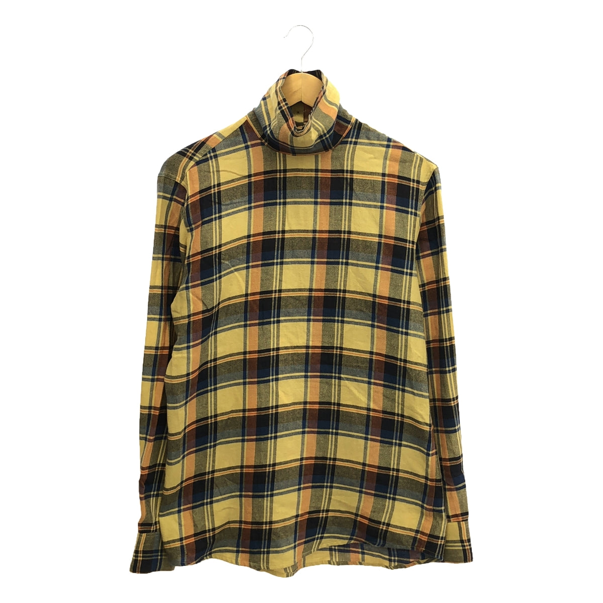 DRIES VAN NOTEN | High neck pullover shirt cut and sew | 36 | Yellow/orange/navy | Women's