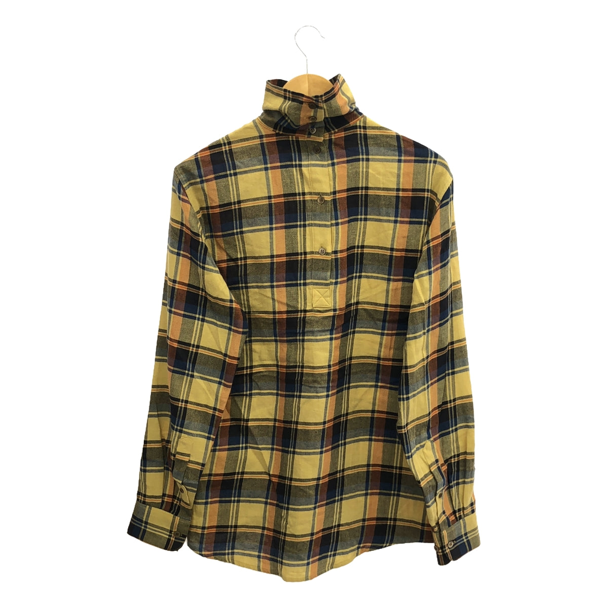 DRIES VAN NOTEN | High neck pullover shirt cut and sew | 36 | Yellow/orange/navy | Women's