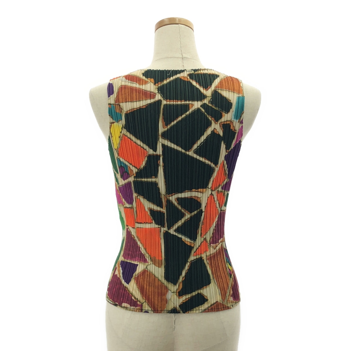 【美品】  PLEATS PLEASE ISSEY MIYAKE / プリーツプリーズイッセイミヤケ | 2003AW | 総柄 ノースリーブ トップス | 3 | マルチカラー | レディース