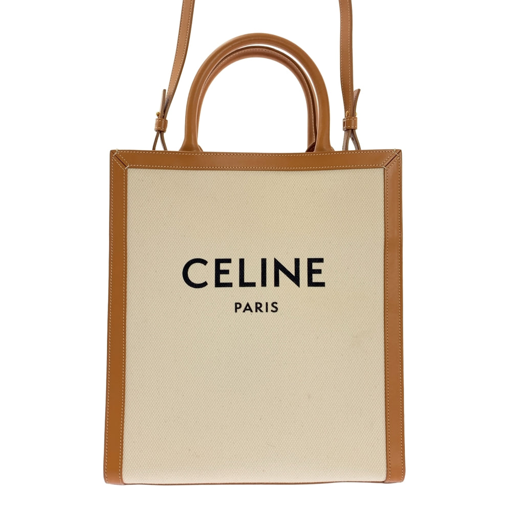 CELINE / 셀린느 | 스몰 버티컬 하마 가죽 캔버스 숄더백 / 192082BNZ |