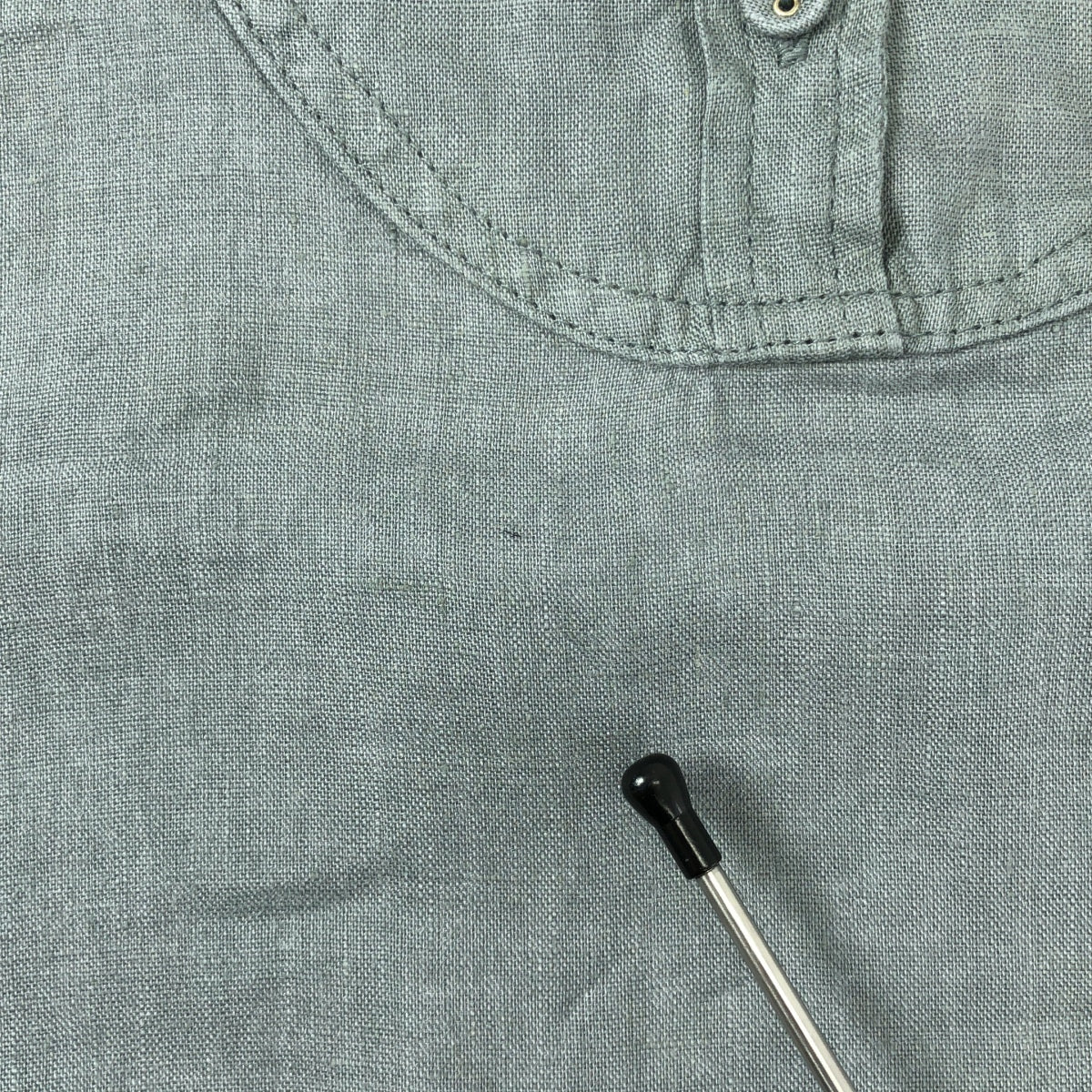 fog linen work / フォグリネンワーク | リネン バンドカラー シャツ | グレー | レディース