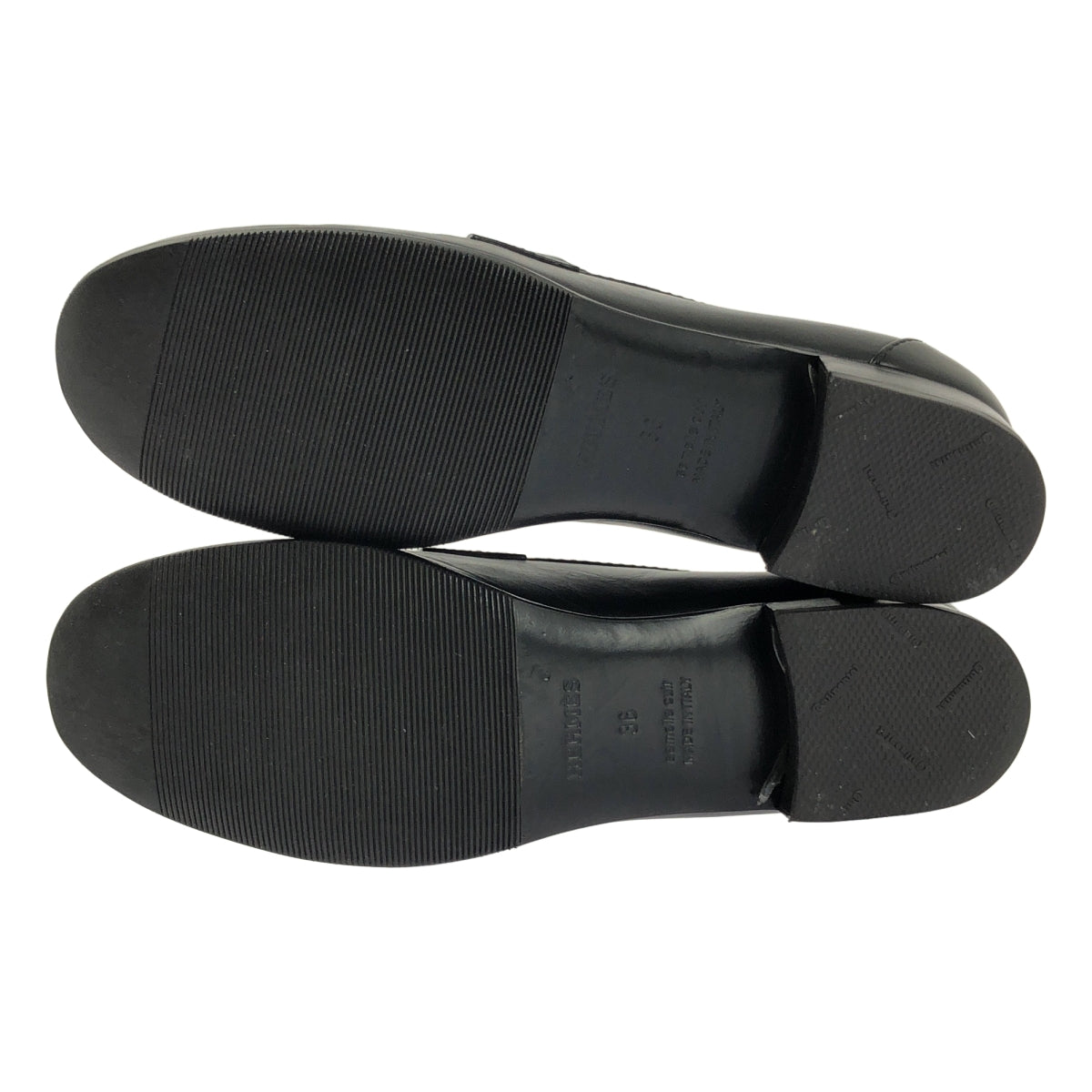 【미품】 HERMES / 헤르메스 | Destin / 데스탄 가죽 켈리 버클 로고 로퍼 가죽 신발 | 36 | 블랙 | 여성