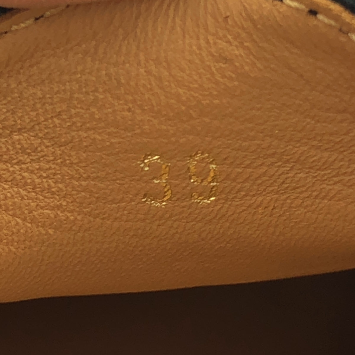 【미품】 TOD 'S / 토즈 | GOMMA BASSO T 체인 가죽 로파 | 39 | 블랙 / 골드 | 남성