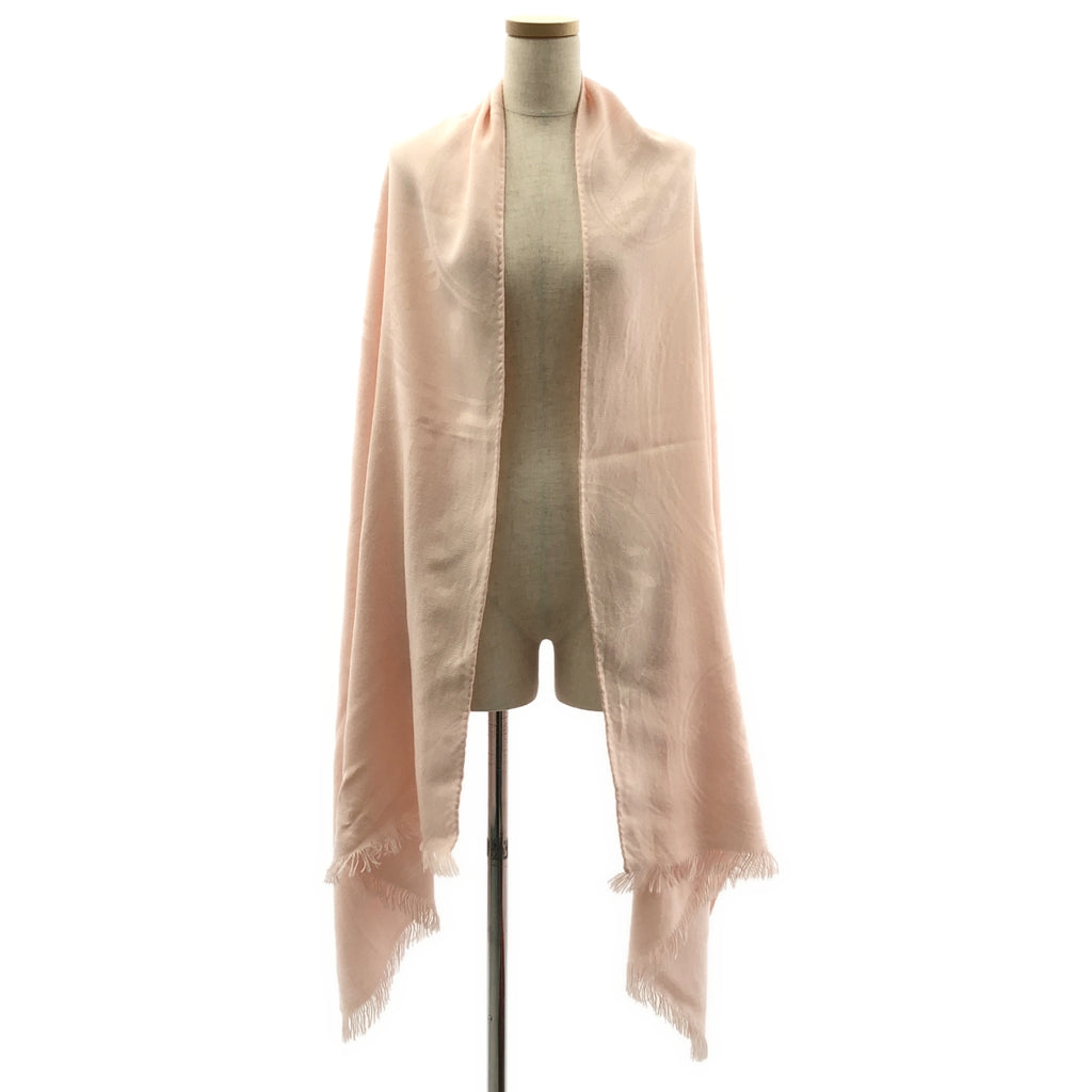 HERMES / 헤르메스 | 뉴 리브리스 / 캐시미어 실크 로고 자카드 대형 프린지 스톨 머플러 |