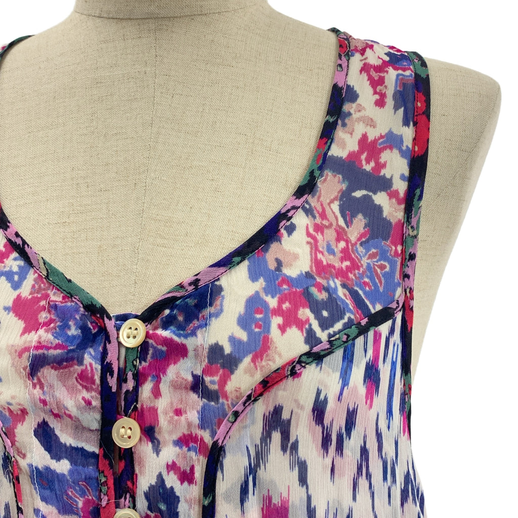 ISABEL MARANT ETOILE | 全身印花透視抽繩蓬鬆洋裝 / 有襯裡 | 尺寸 34 |