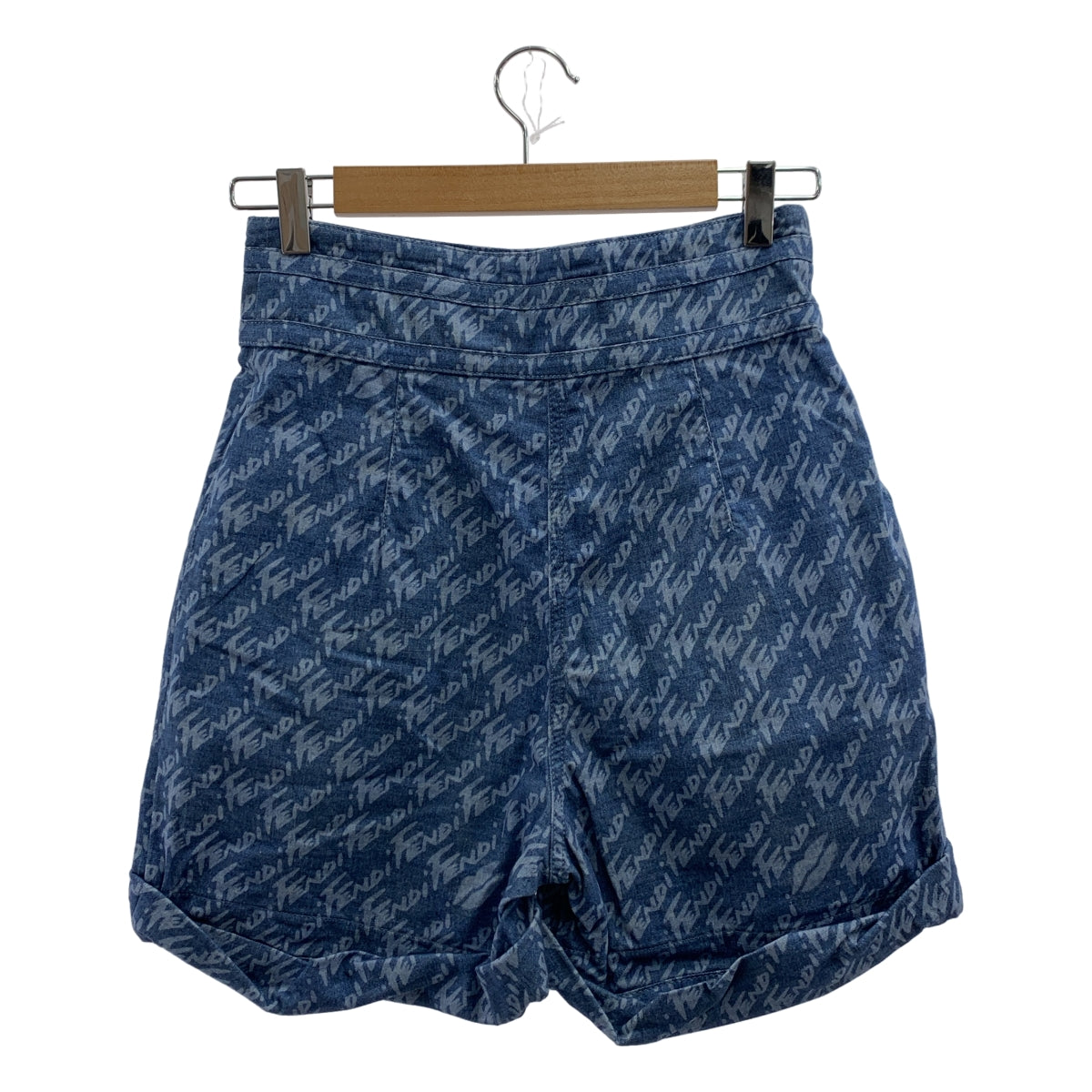 FENDI | 滿印 Logo Zucca 拉鍊短褲 | 尺寸 40 | 女款