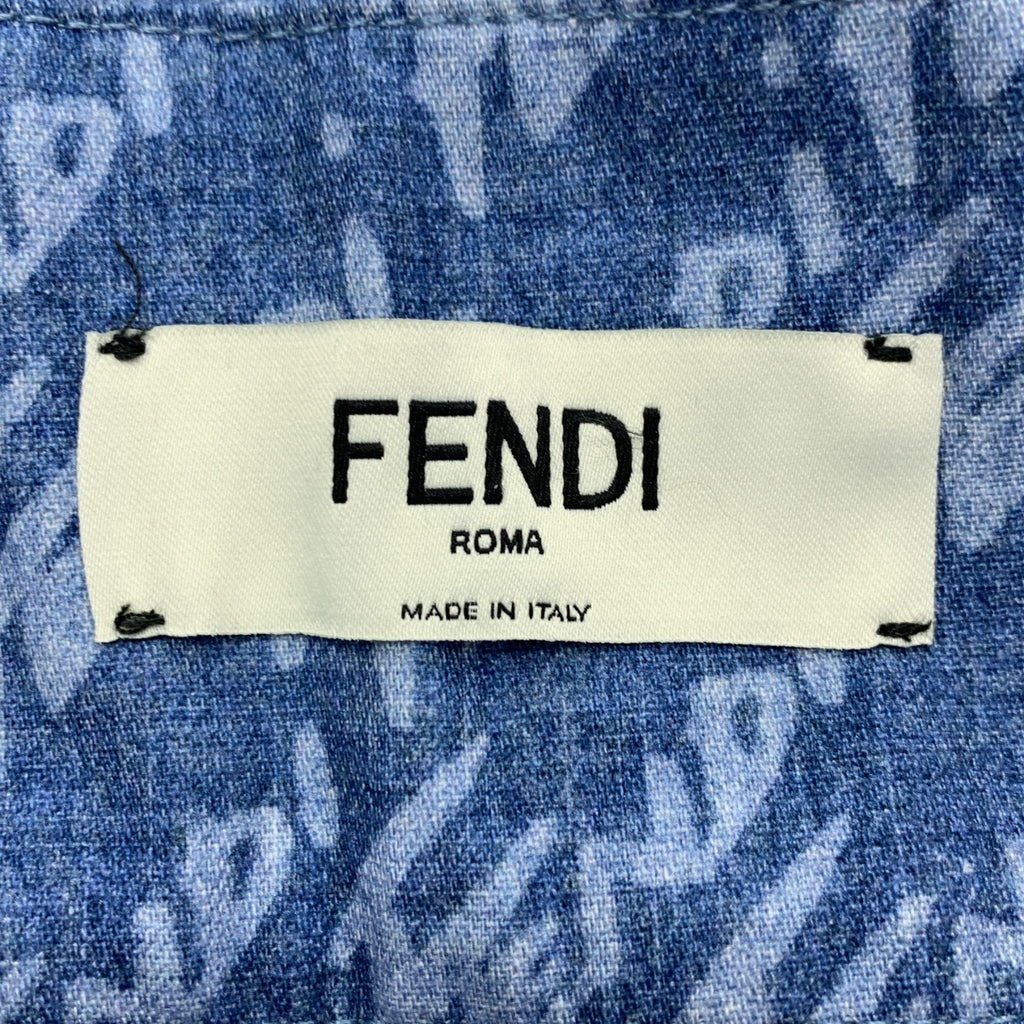 FENDI | 滿印 Logo Zucca 拉鍊短褲 | 尺寸 40 | 女款