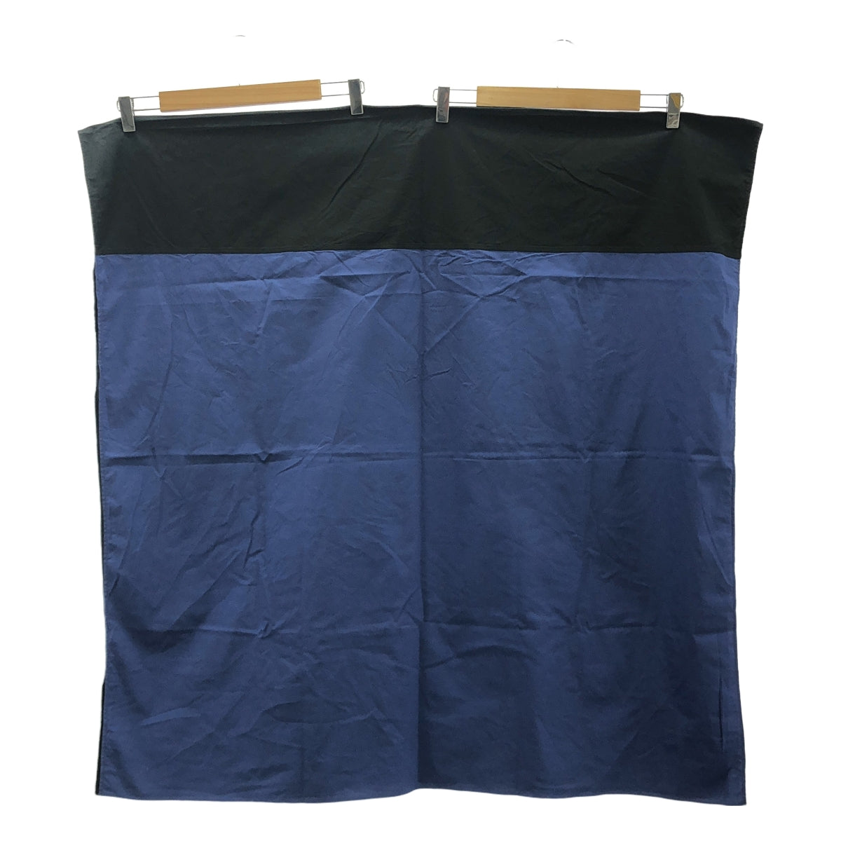 【美品】  COMME des GARCONS / コムデギャルソン | 2021SS | メッセージ ロゴ 大判 ストール | ブラック/ネイビー