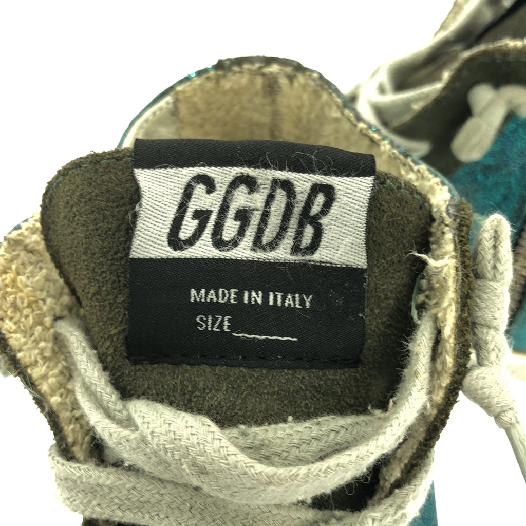 金鵝 (GOLDEN GOOSE) | FRANCY 復古側拉鍊高筒運動鞋 | 36碼 | 藍色 | 女款