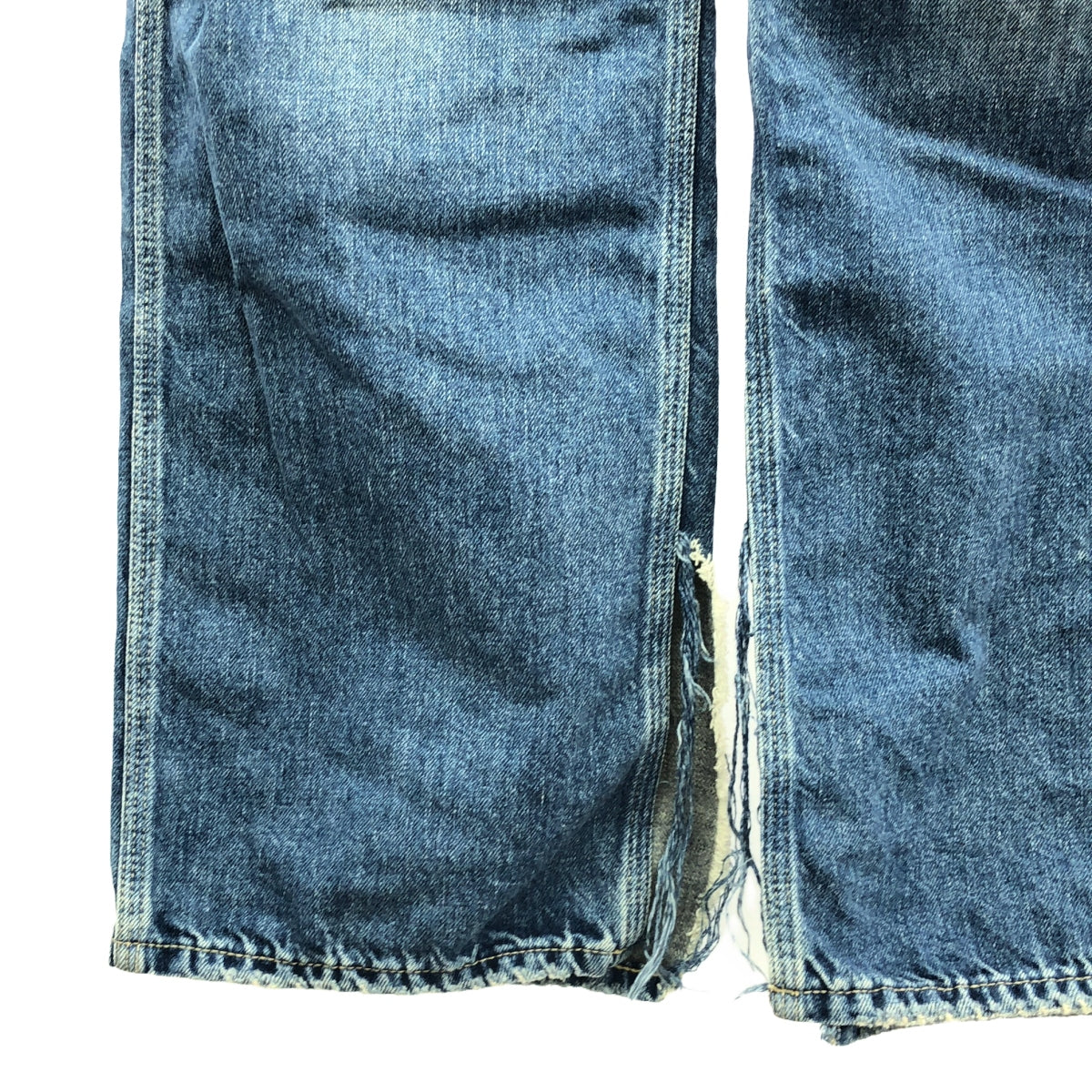 L'Appartement | Distressed Denim Overalls | Size 36 | Indigo | Women's