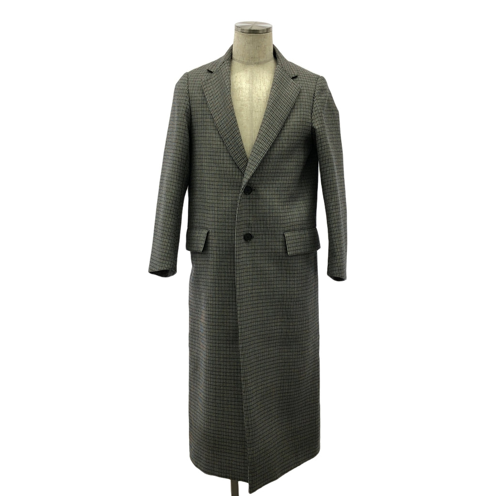 AURALEE / 오라리 | 2019AW | DOUBLE FACE CHECK CHESTERFIELD COAT 더블 페이스 체크 체스터 필드 코트 | 0 | 멀티 컬러 | 남성
