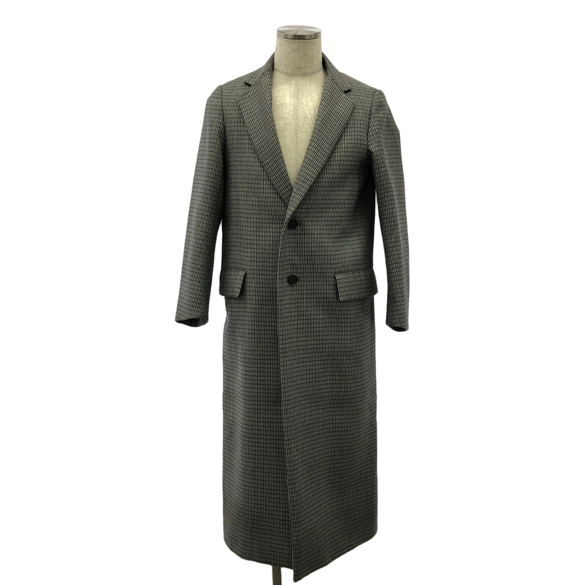 AURALEE / オーラリー | 2019AW | DOUBLE FACE CHECK CHESTERFIELD COAT ダブルフェイス チェック チェスターフィールド コート | 0 | マルチカラー | メンズ