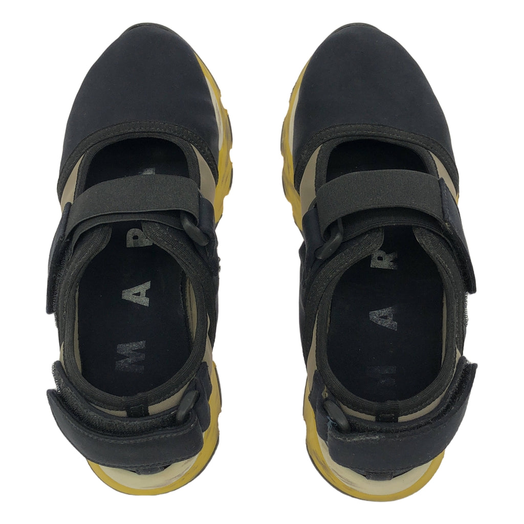 MARNI | SCARPA 運動鞋 Velcro 運動鞋 |尺寸 36 |黑色 / 黃色 / 灰色 |女性的