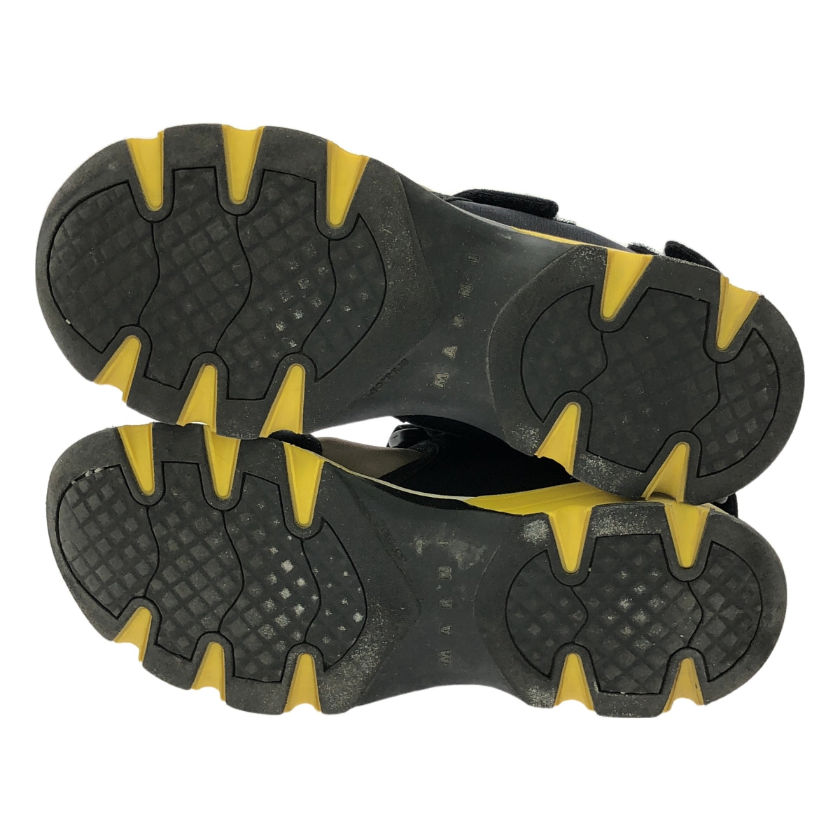 MARNI / 마르니 | SCARPA SNEAKER 벨크로 스니커즈 | 36 | 블랙 / 옐로우 / 그레이 | 여성